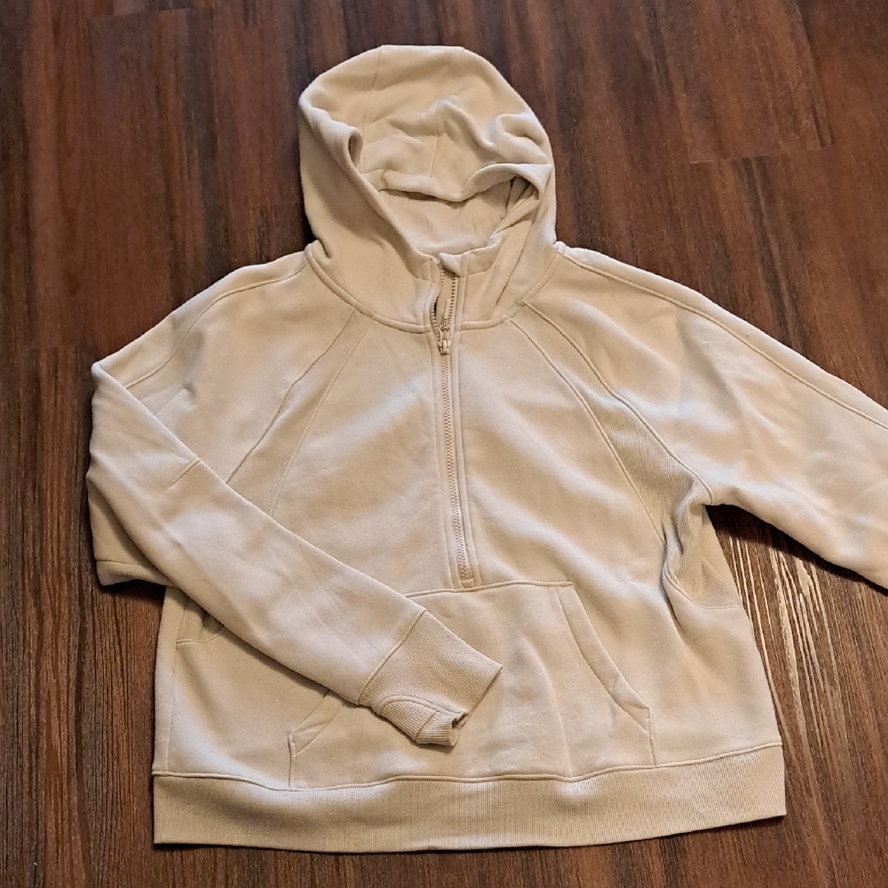 Lole Cream Half-Zip Hooded Pullover